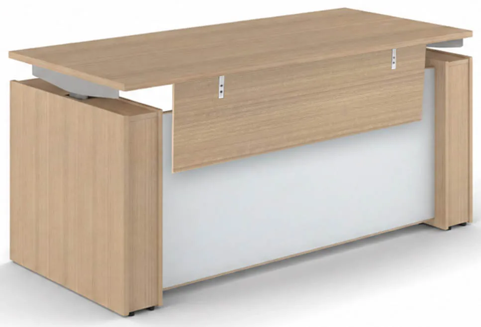 Standing Desk with Glass Modesty Panel