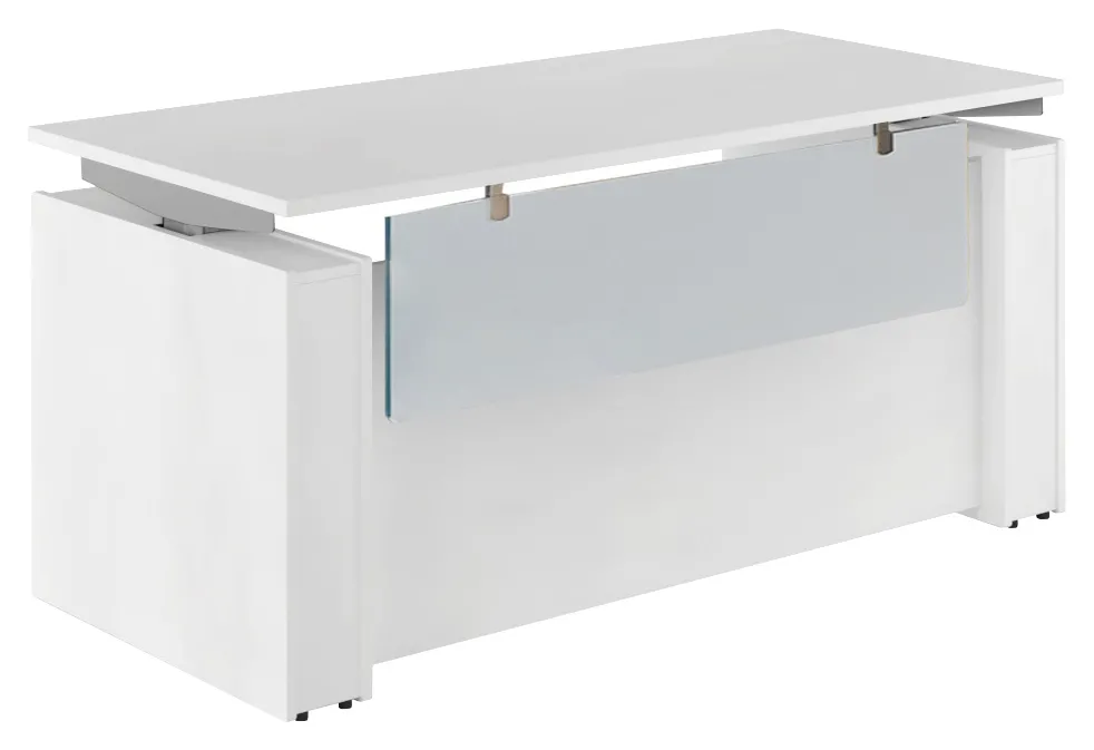 Standing Desk with Acrylic Modesty Panel