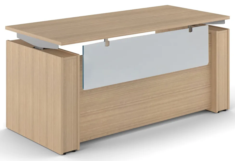 Standing Desk with Acrylic Modesty Panel