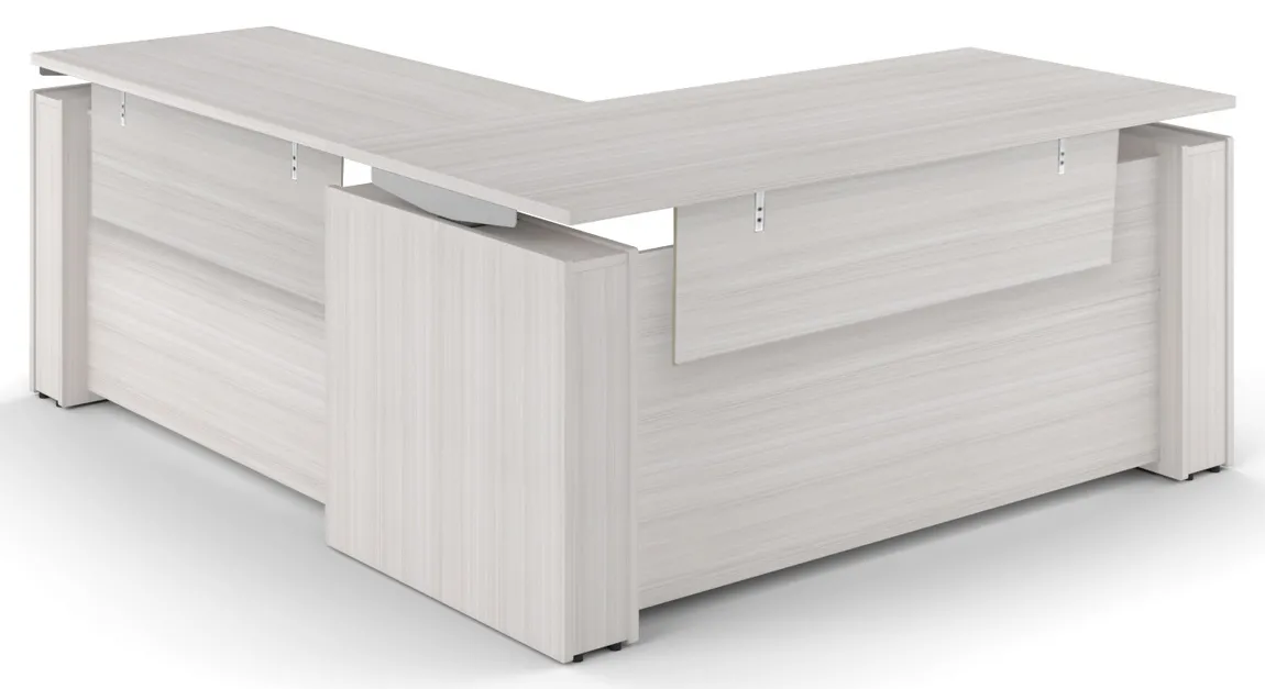 L Standing Desk with Laminate Modesty Panels