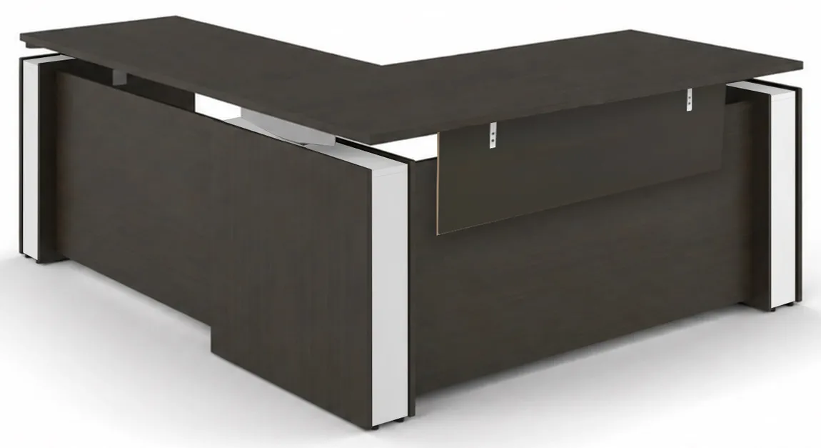 Sit Stand L Desk with Modesty Panel