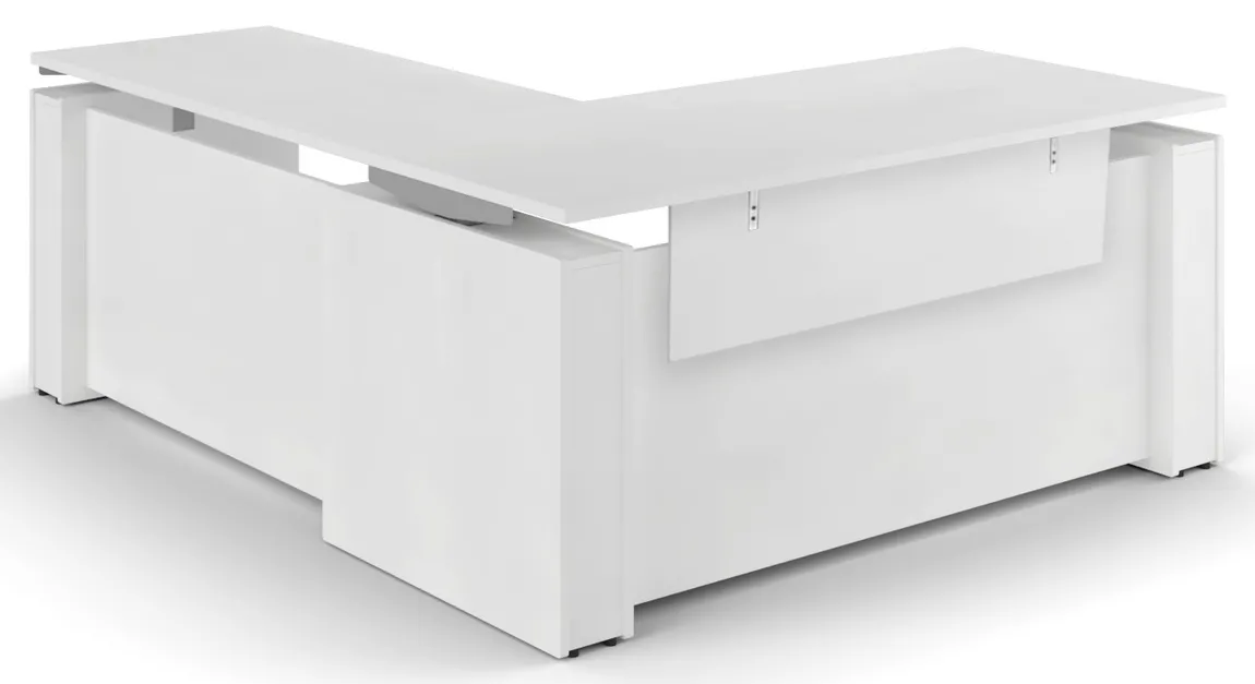 Standing L Desk with Modesty Panel