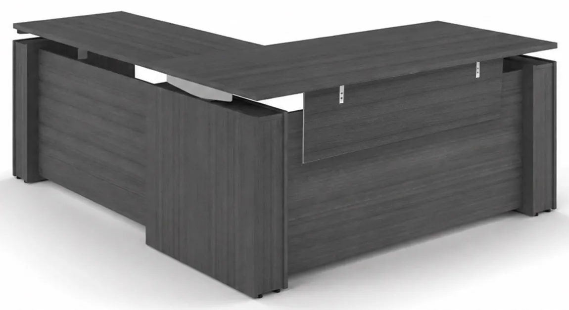 Standing L Desk with Modesty Panel