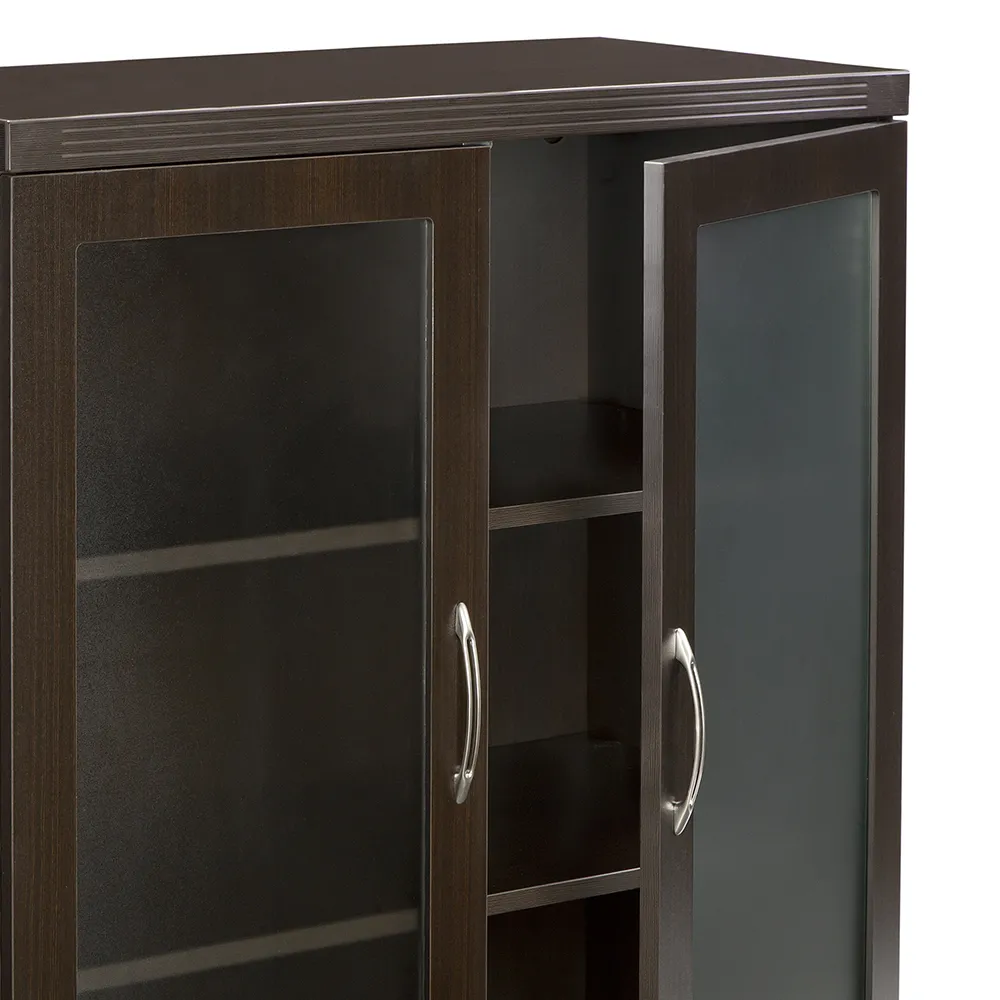 small storage cabinet with glass doors 3