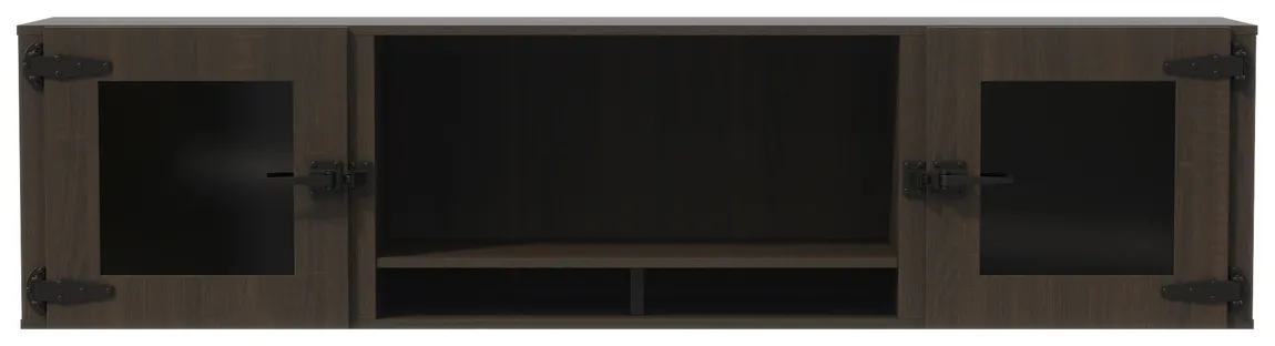 Wall Mounted Hutch with Glass Doors