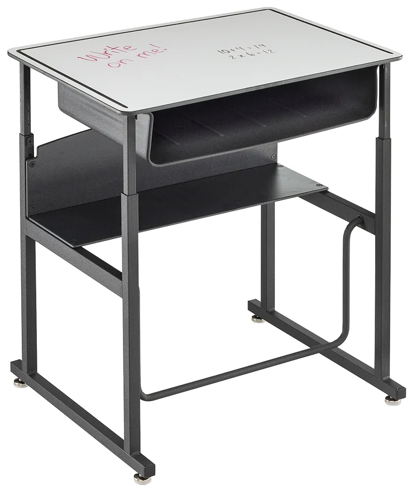 Adjustable Height Student Desk with Dry Erase Top