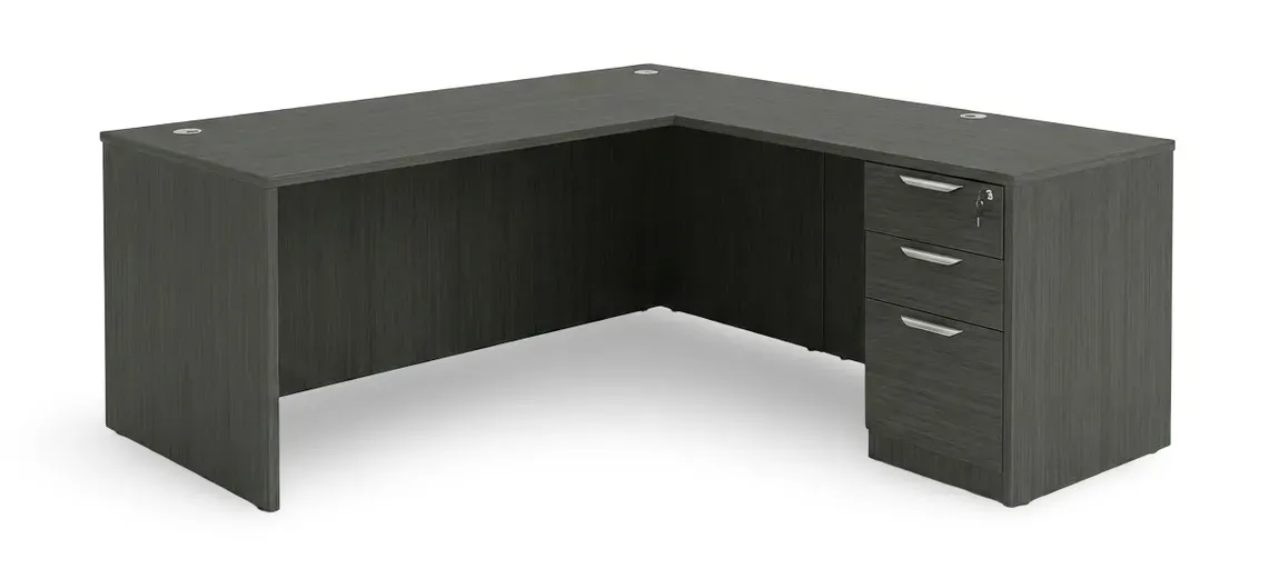 L Shaped Desk with Drawers