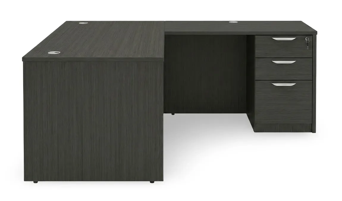 L Shaped Desk with Drawers
