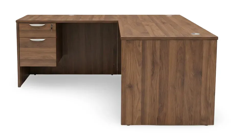 L Shaped Desk with Drawers