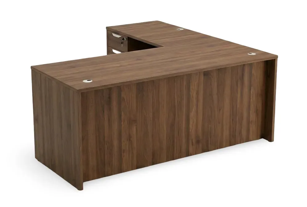 L Shaped Desk with Drawers