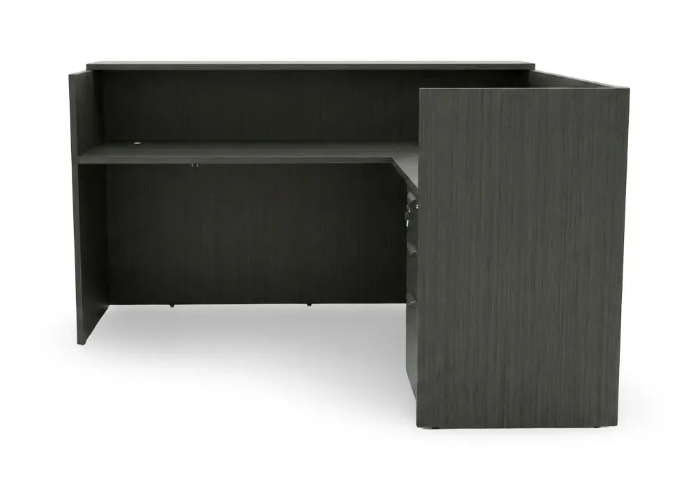 L Shaped Reception Desk with Drawers