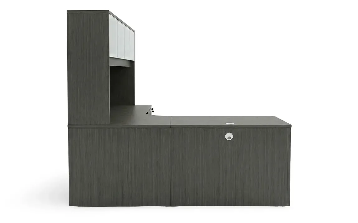 L Shaped Desk with Hutch