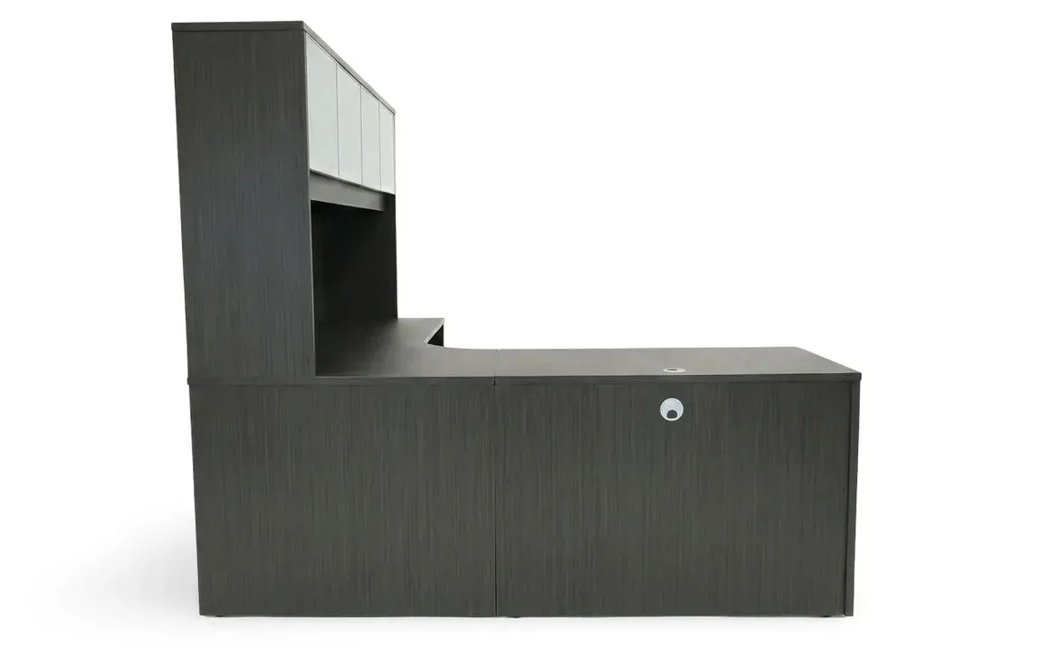 L Shaped Desk with Hutch