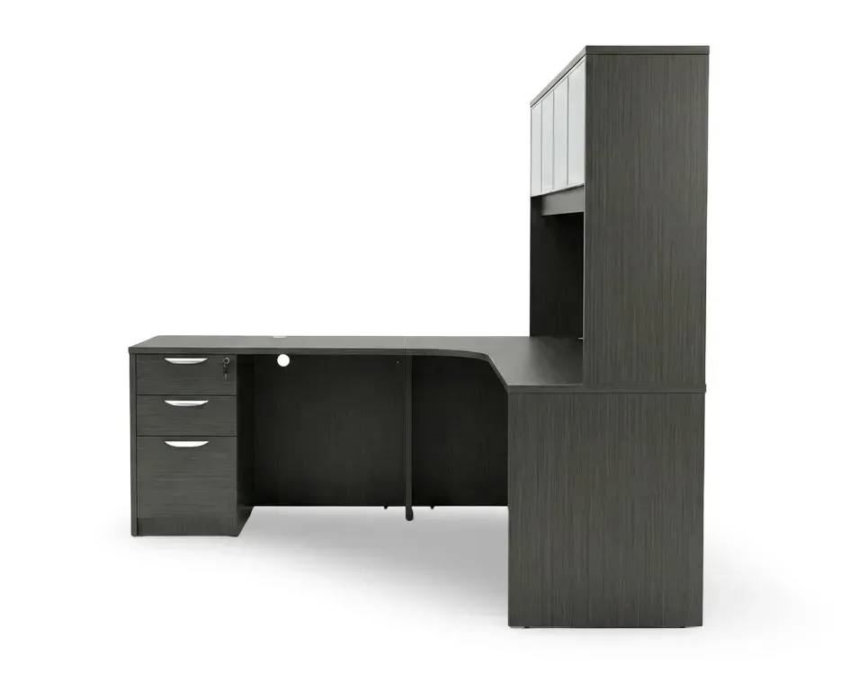 L Shaped Desk with Hutch