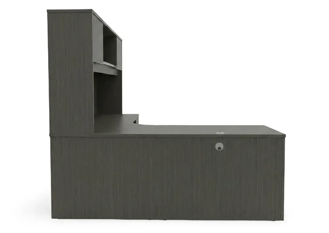 L Shaped Desk with Hutch