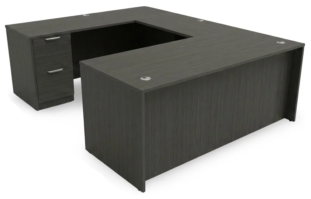 U Shaped Desk with Drawers