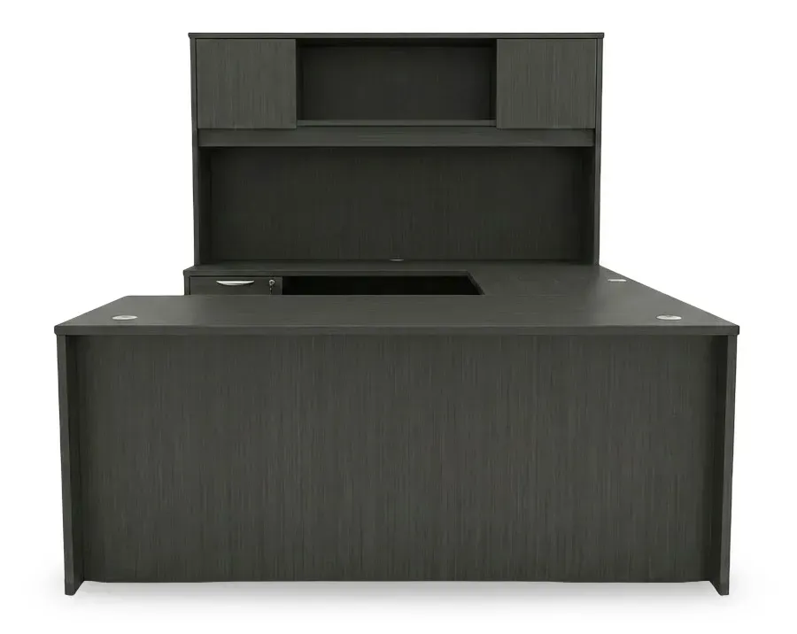 U Shaped Desk with Hutch
