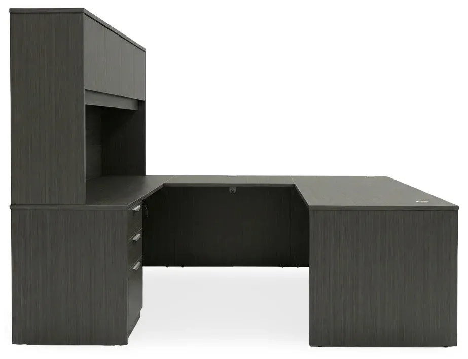 U Shaped Desk with Hutch
