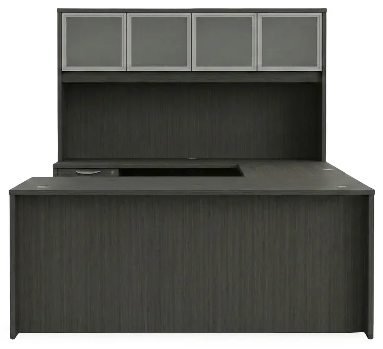 U Shaped Desk with Hutch