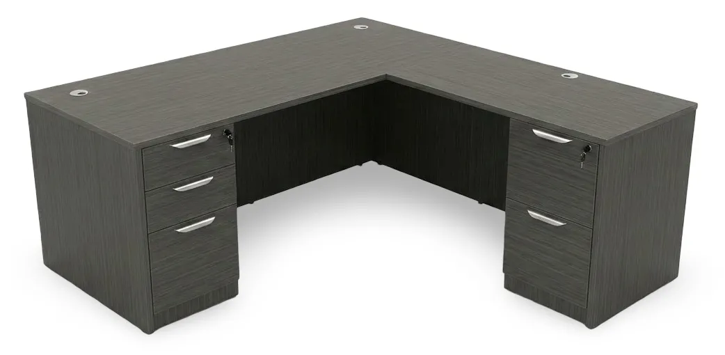 L Shaped Desk with Drawers