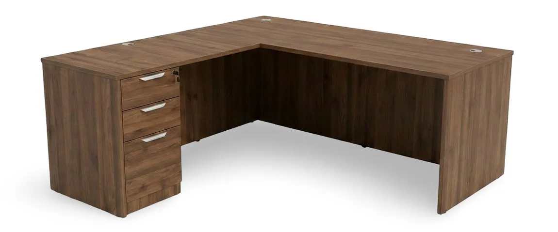L Shaped Desk with Drawers