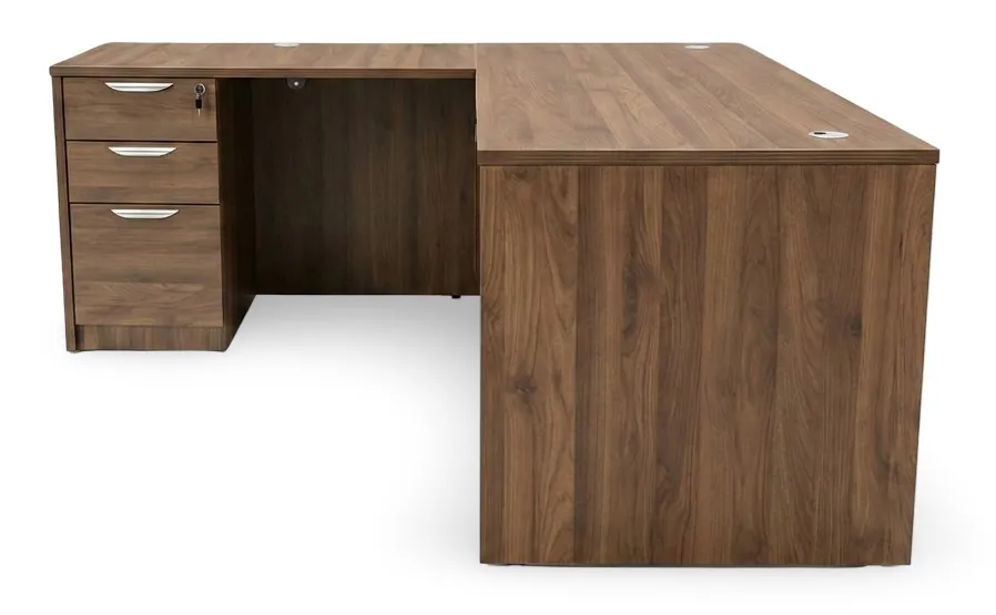L Shaped Desk with Drawers