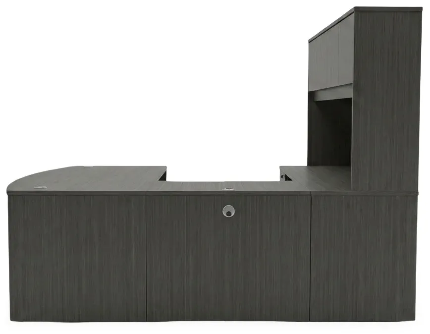 Bow Front U Shape Desk with Hutch