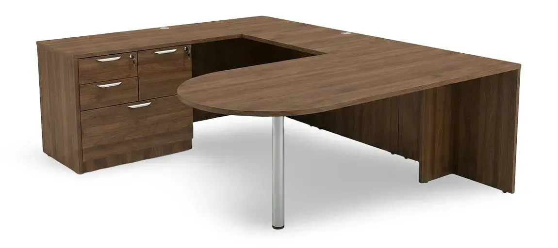 U Shaped Peninsula Desk