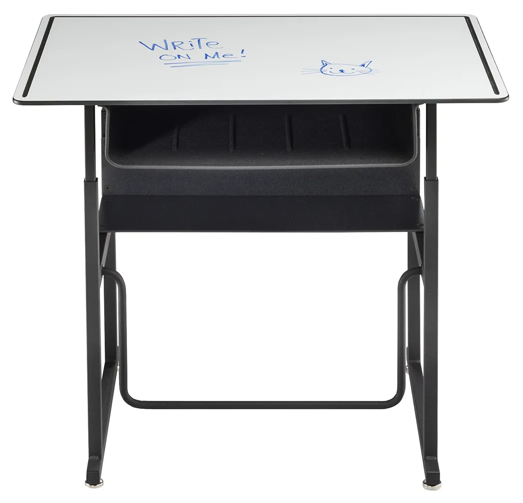 Adjustable Height Student Desk with Dry Erase Top