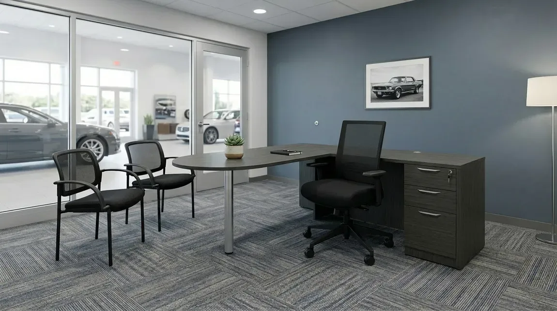 L Shaped Peninsula Desk