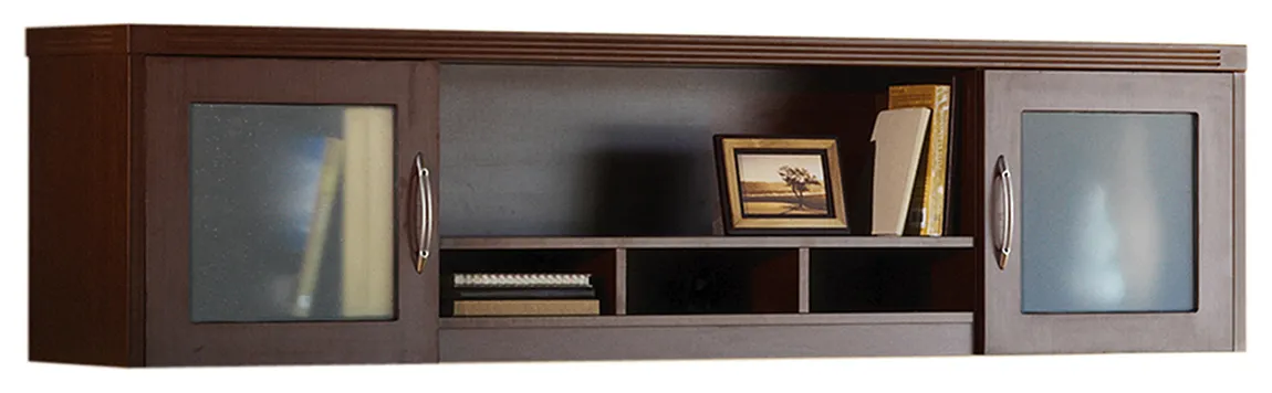 Wall Mounted Hutch with Glass Doors