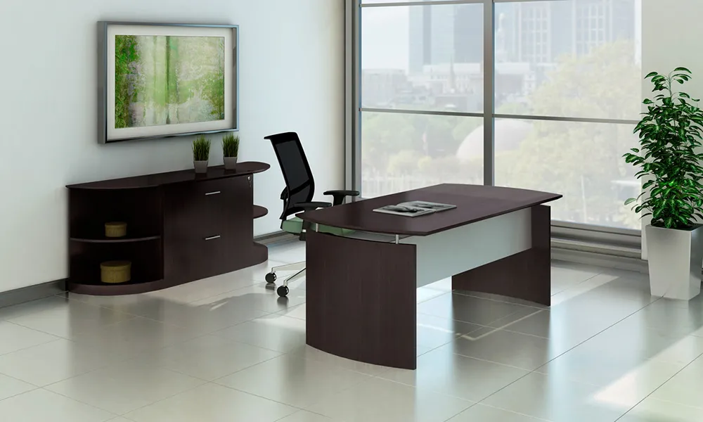 Office Desk and Lateral File Set