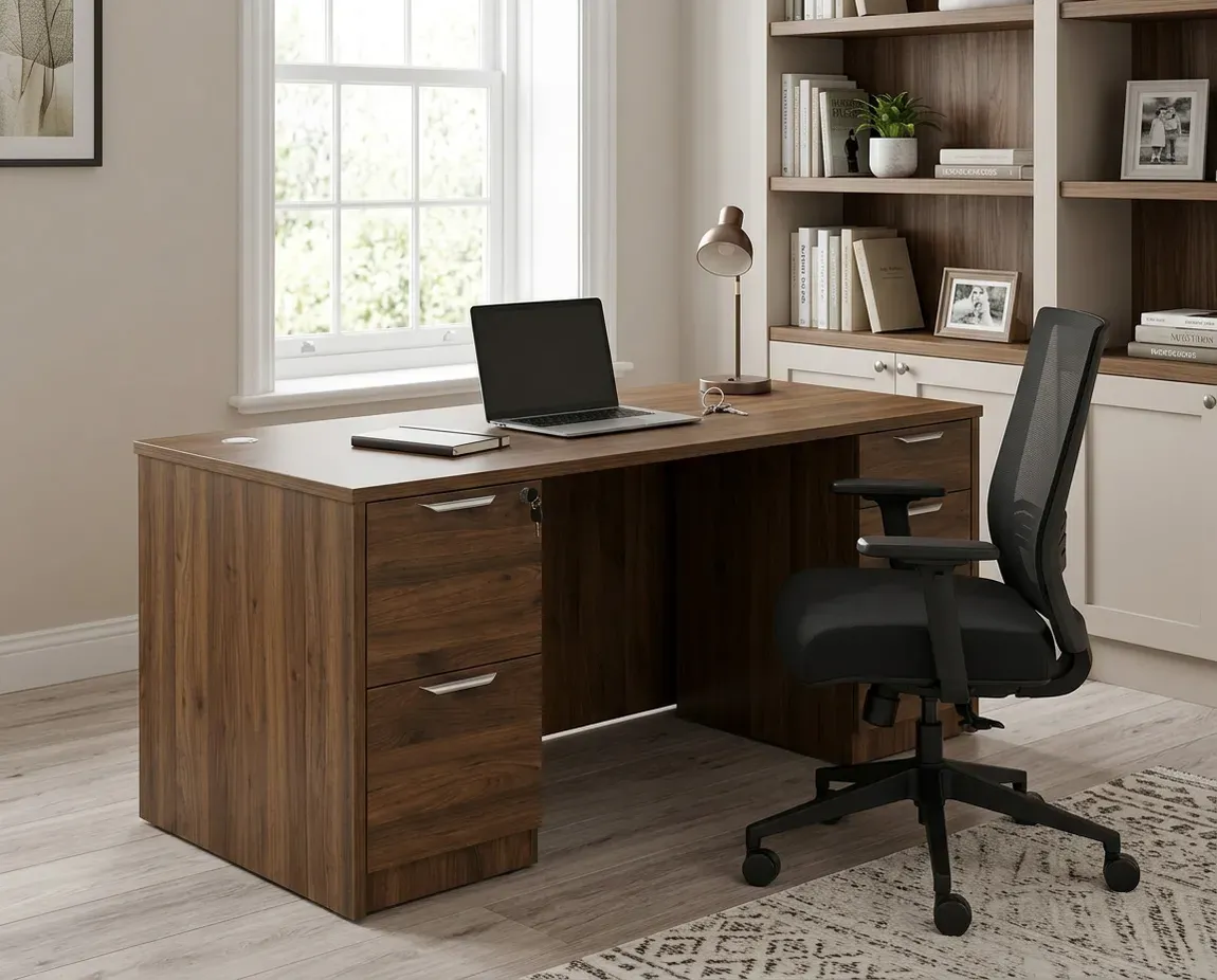 Home Office Desk with Drawers