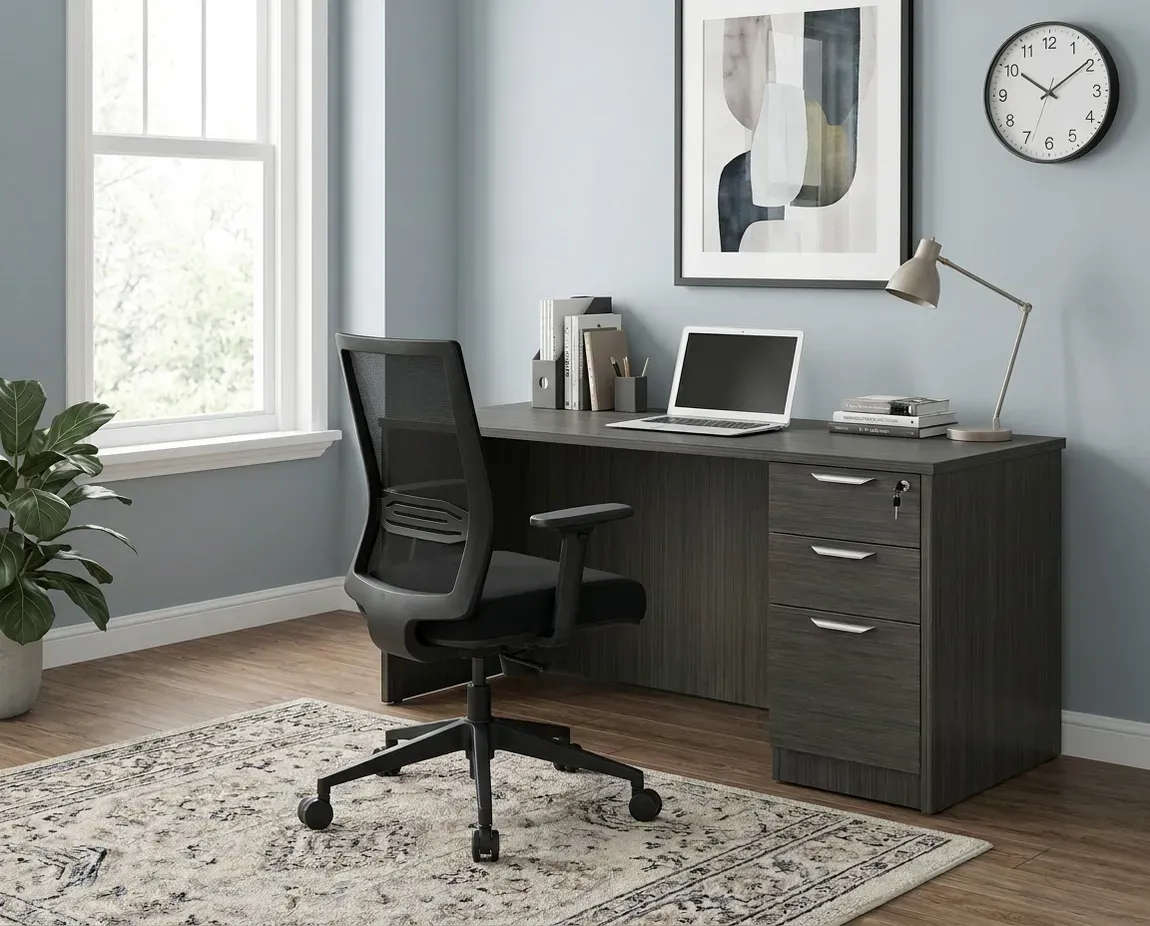 Home Office Desk with Drawers
