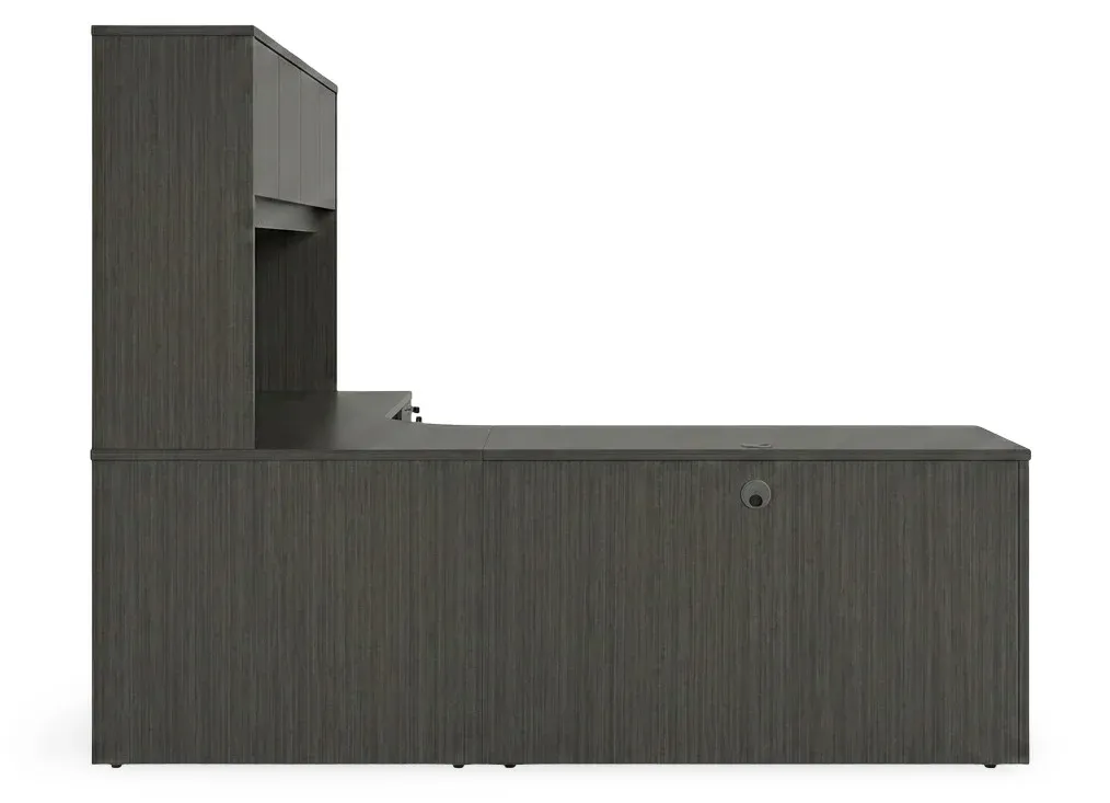 L Shaped Desk with Hutch