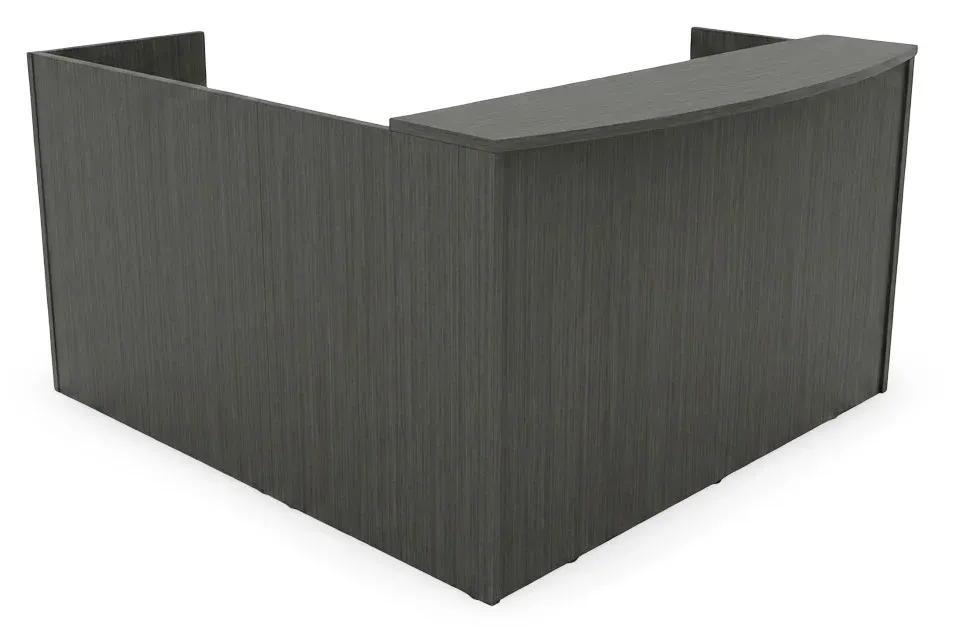 L Shaped Reception Desk with Drawers