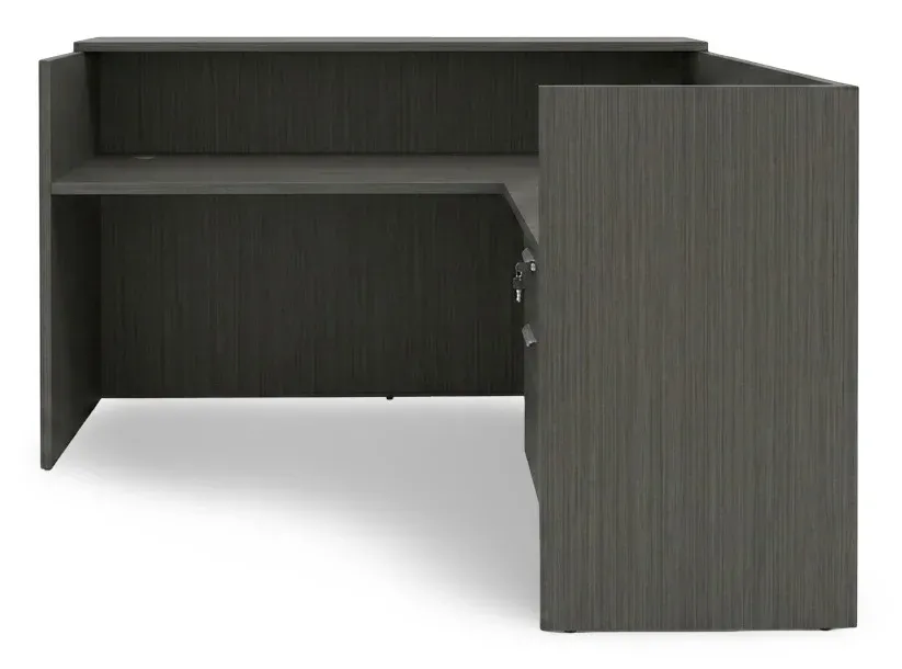 L Shaped Reception Desk with Drawers