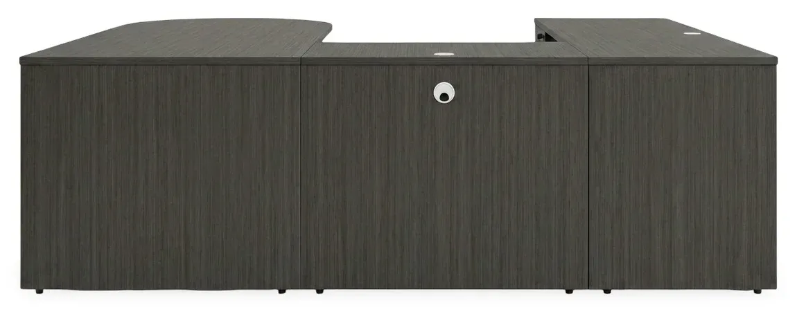 U Shaped Peninsula Desk with Drawers