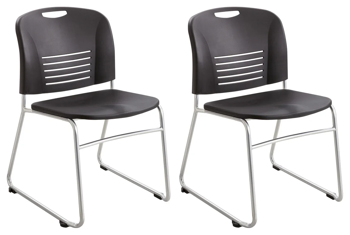 Armless Stacking Chairs - 2 Pack