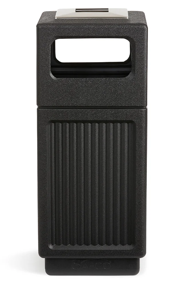 Outdoor Trash Can with Ashtray