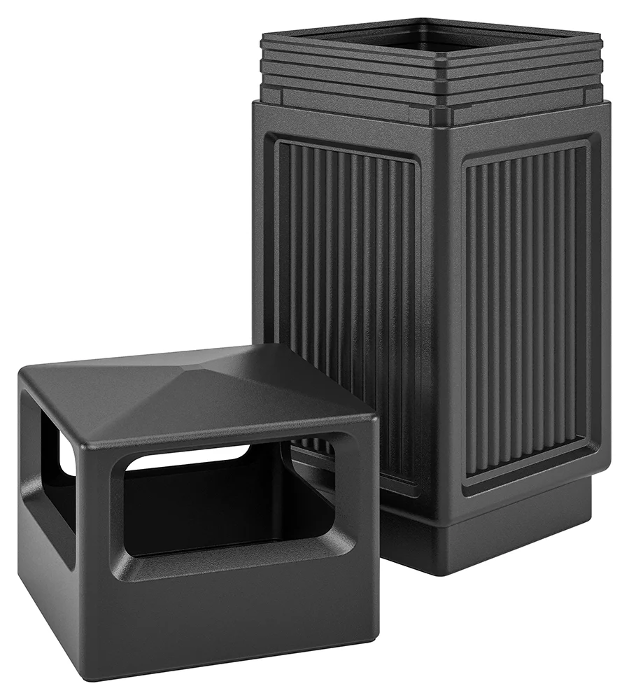 Outdoor Trash Can with Lid