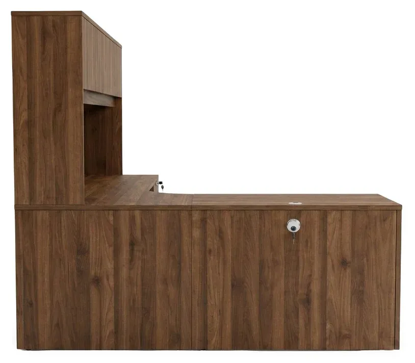 L Shaped Desk with Hutch