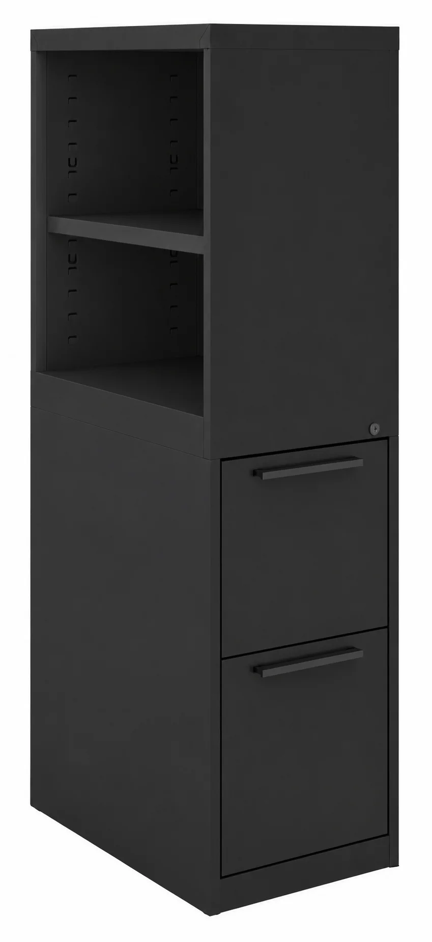 Storage Tower with Bookcase and Drawers