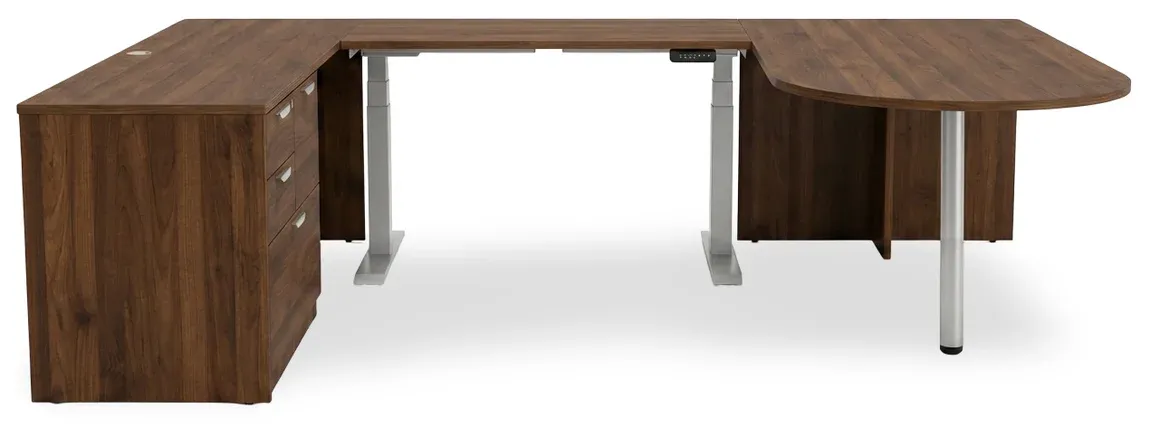 U Shaped Peninsula Standing Desk