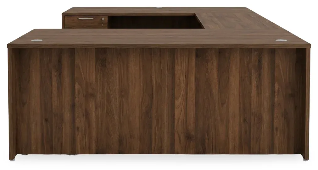U Shaped Standing Desk with Drawers