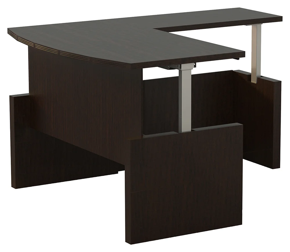 Bow Front L Shape Standing Desk