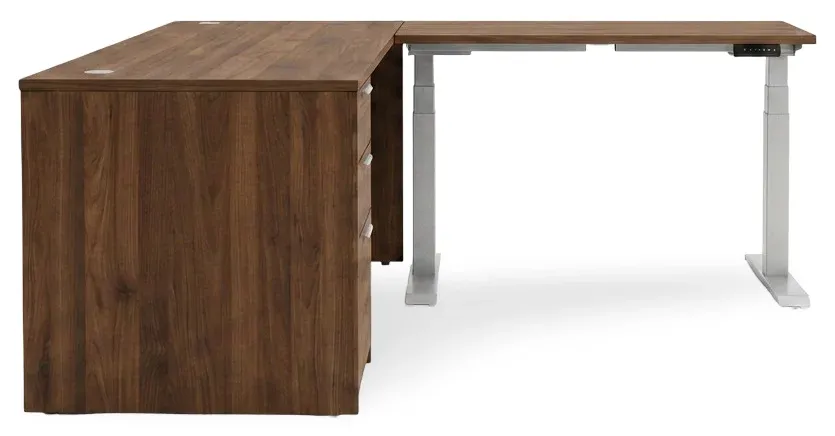 L Shaped Sit Stand Desk