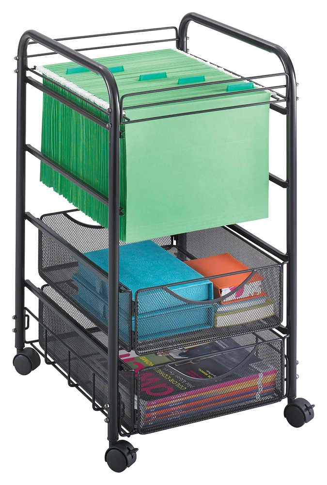 Open Top Rolling File with Drawers