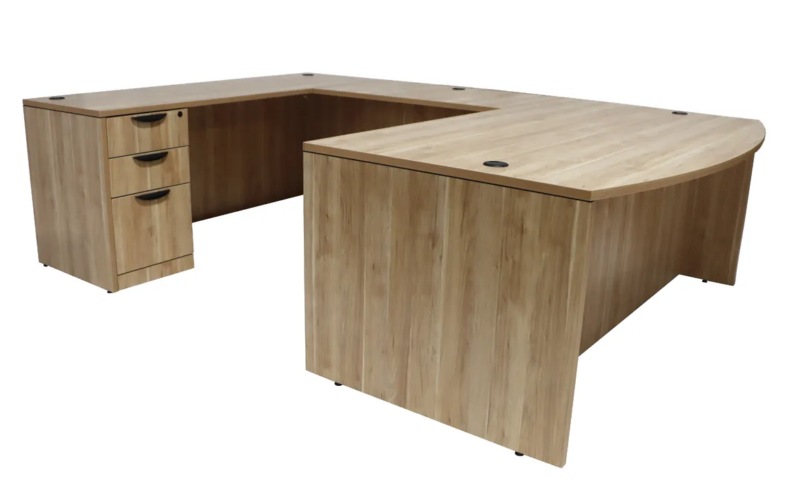 Bow Front U Shaped Desk