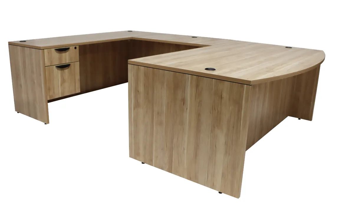 Bow Front U Shaped Desk